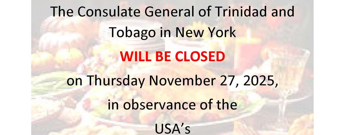 Closure Thanksgiving Holiday 2025