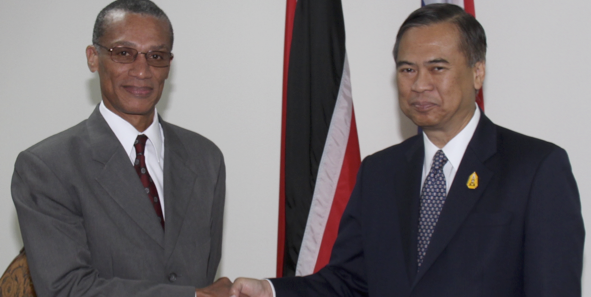 Senator the Honourable Dennis Moses meets Ambassador Vijavat Israbhakdi of the Kingdom of Thailand