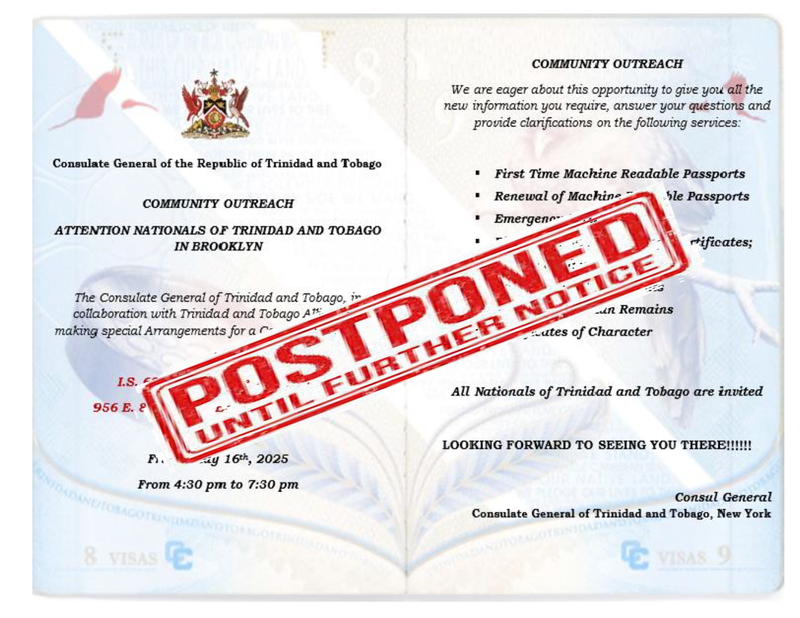 IMMIGRATION OUTREACH POSTPONED