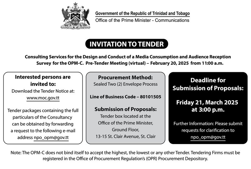 Invitation to TENDER 15cm x 6 columns FEBRUARY 2025