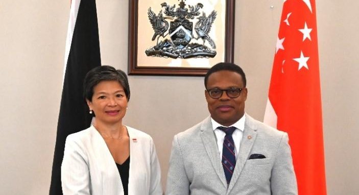 Media Release -Minister oF Foreign and CARICOM Affairs meets with Ambassador of Singapore to CARICOM