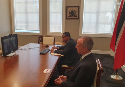 Minister Browne Meets with Prime Minister of Curaçao and Ambassador of The Netherlands-3Feb2021