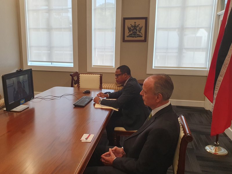 Minister Browne Meets with Prime Minister of Curaçao and Ambassador of The Netherlands-3Feb2021