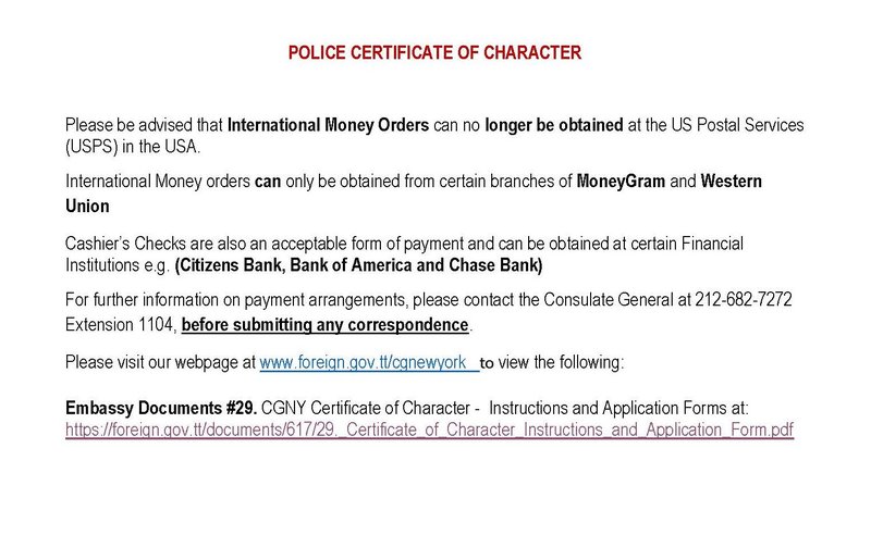 POLICE CERTIFICATE OF CHARACTER NOTICE AMENDED_